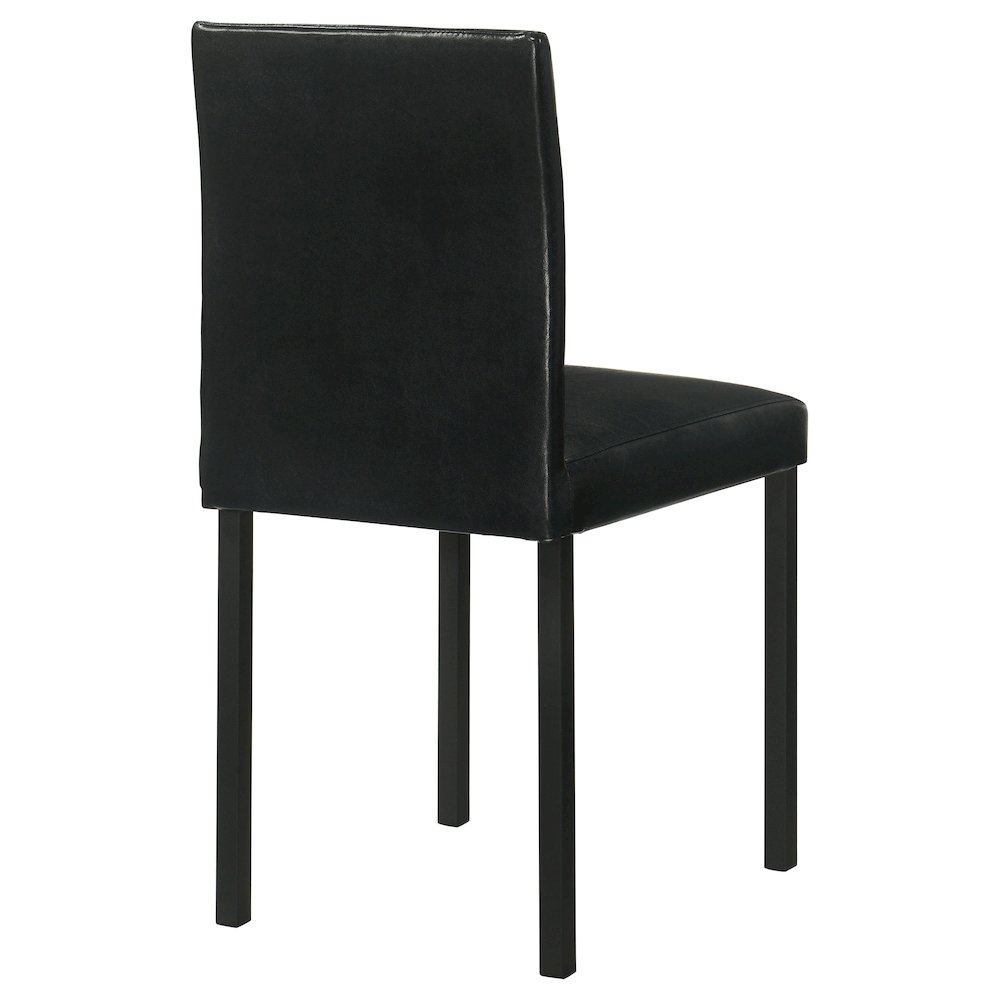 Garza Upholstered Dining Side Chair Black (Set of 4). Picture 8