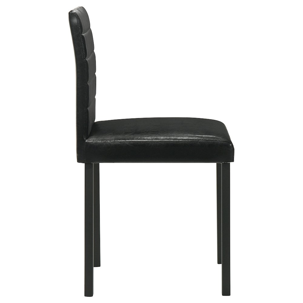 Garza Upholstered Dining Side Chair Black (Set of 4). Picture 9