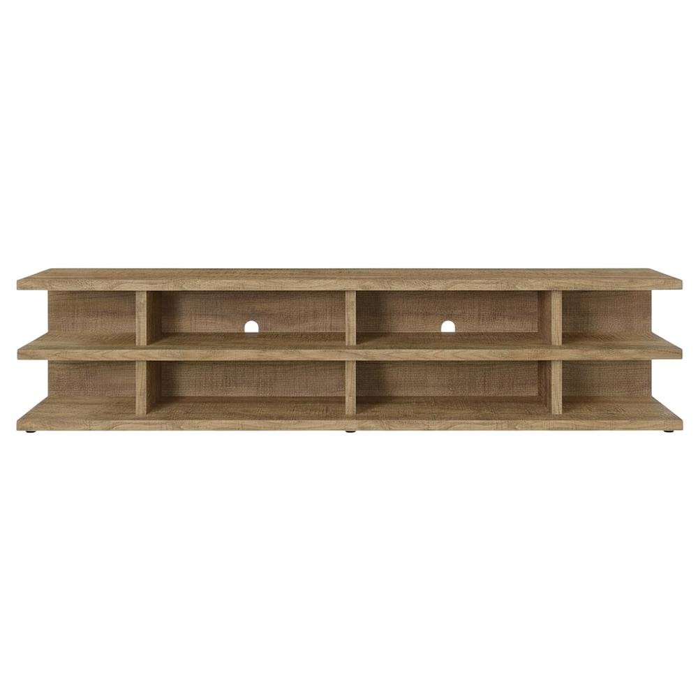 Green 78-Inch TV Stand, 2-Tier Storage, Farmhouse Design in Engineered Wood. Picture 4