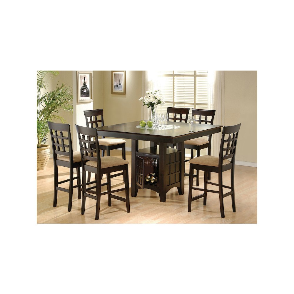 Gabriel 7-piece Square Counter Height Dining Set Cappuccino. Picture 7