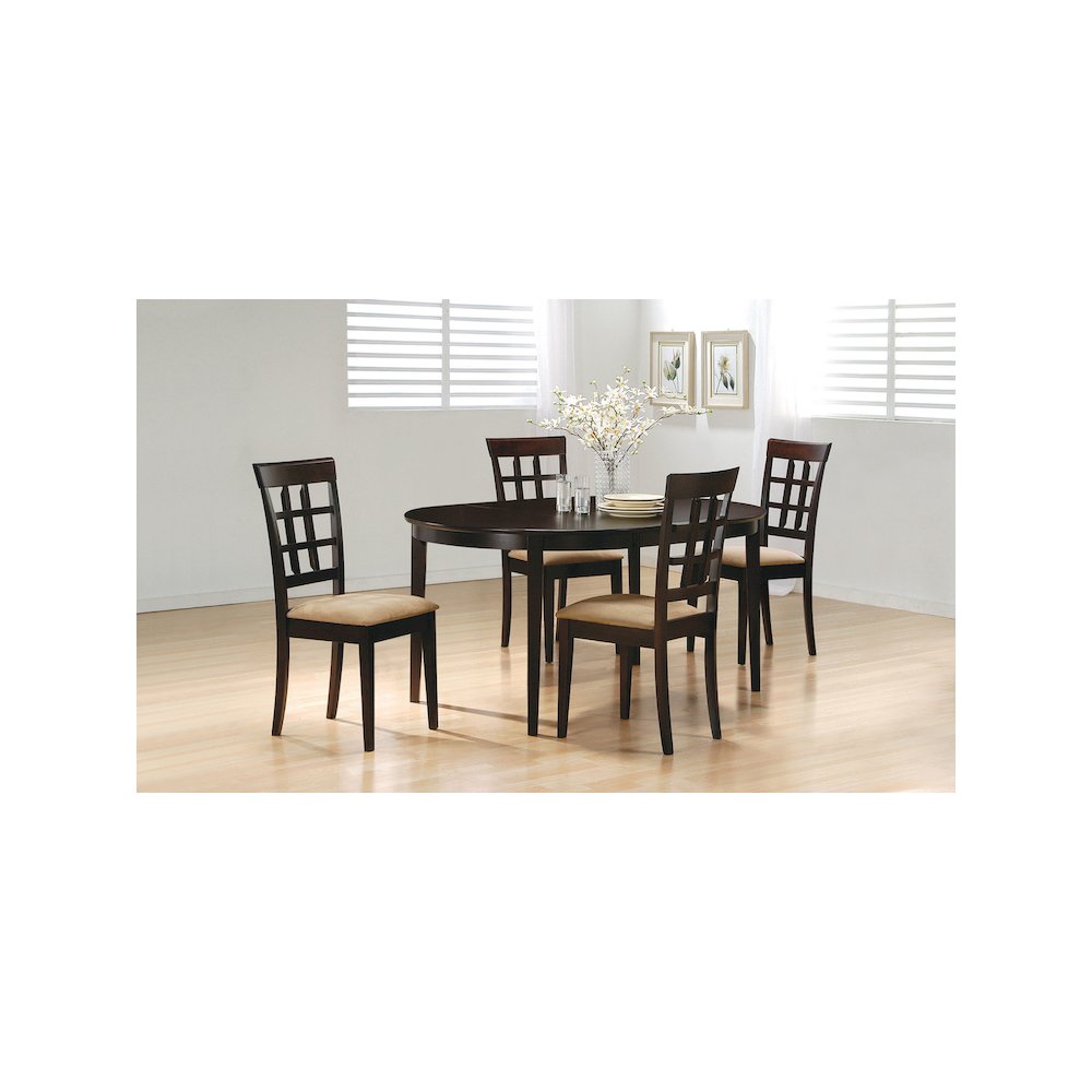 Gabriel 5-piece Extension Leaf Dining Table Set Cappuccino. Picture 9