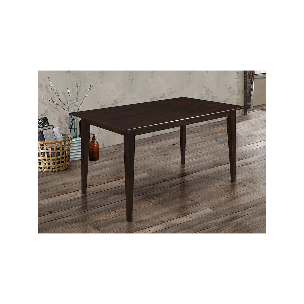 Gabriel Rectangular 59-inch Wood Dining Table Cappuccino. Picture 6