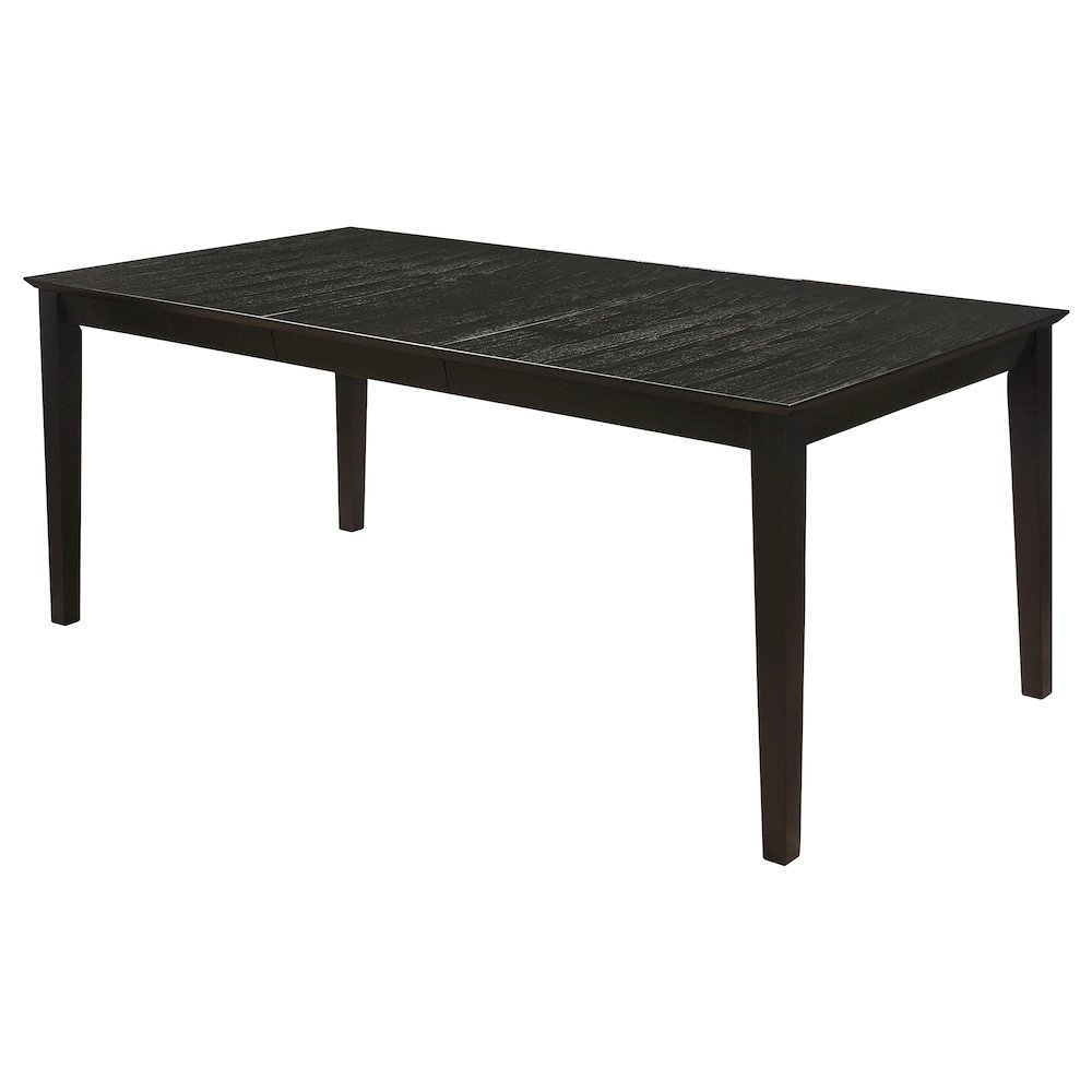 Louise Rectangular 78-inch Extension Leaf Dining Table Black. Picture 2