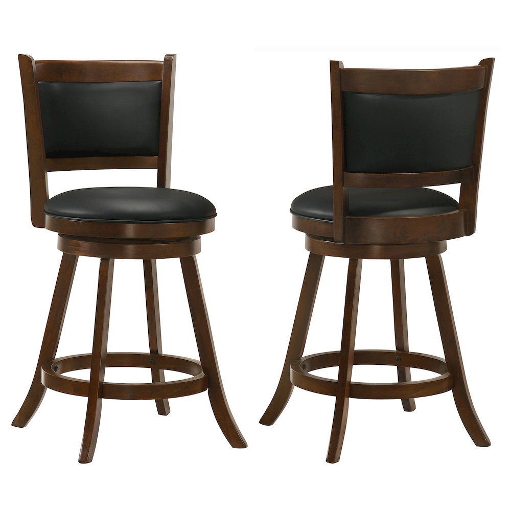 Broxton Upholstered Swivel Counter Chair Chestnut (Set of 2). Picture 2