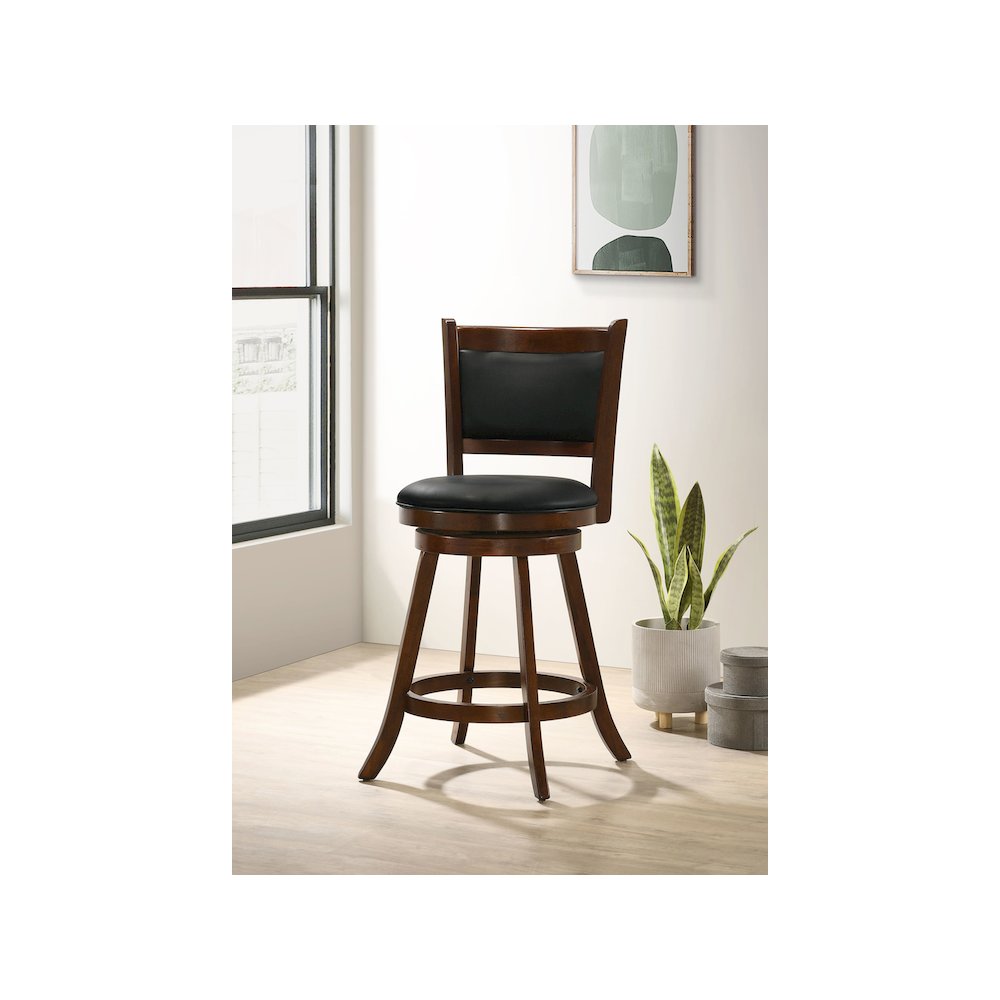 Broxton Upholstered Swivel Counter Chair Chestnut (Set of 2). Picture 11