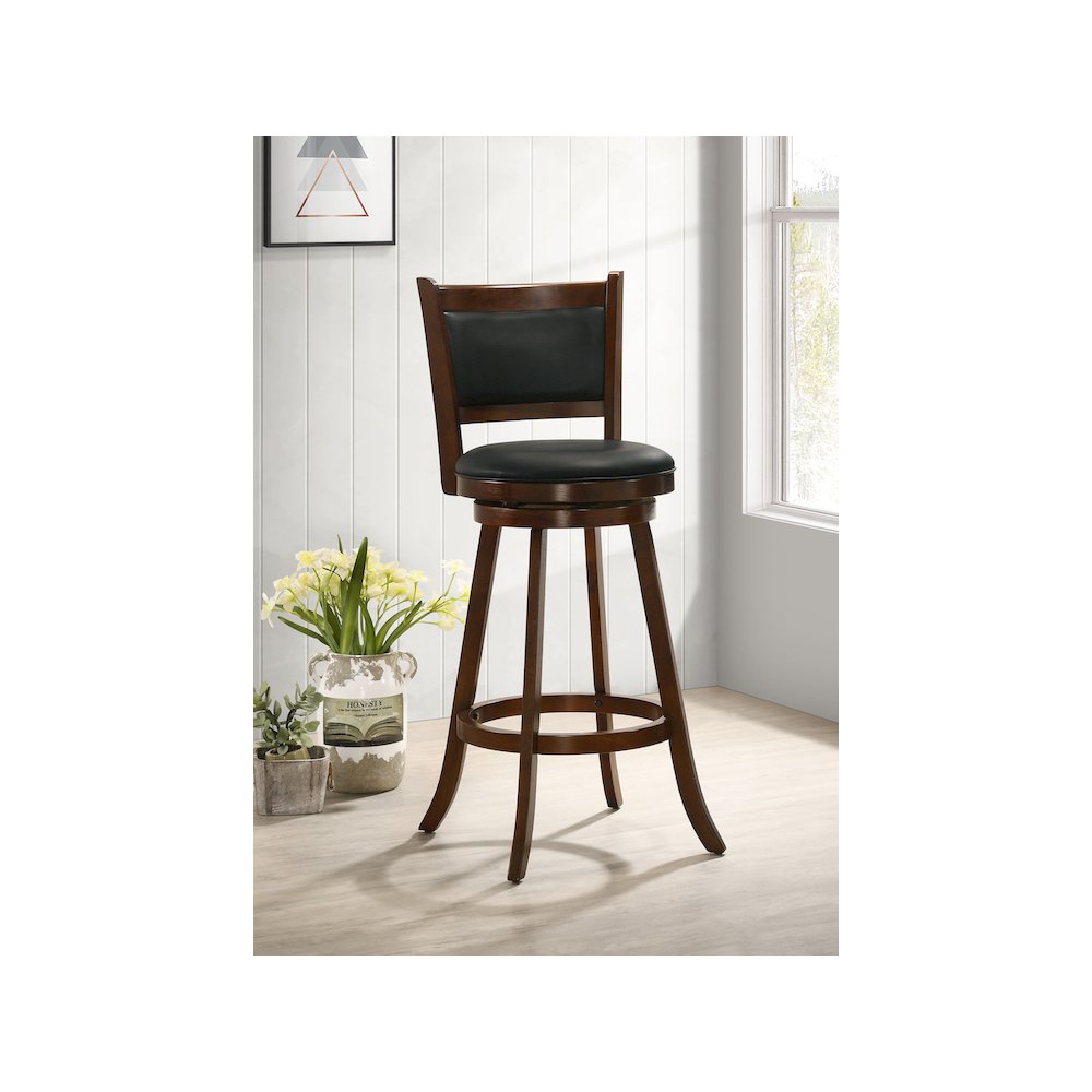 Broxton Upholstered Swivel Bar Chair Chestnut (Set of 2). Picture 11