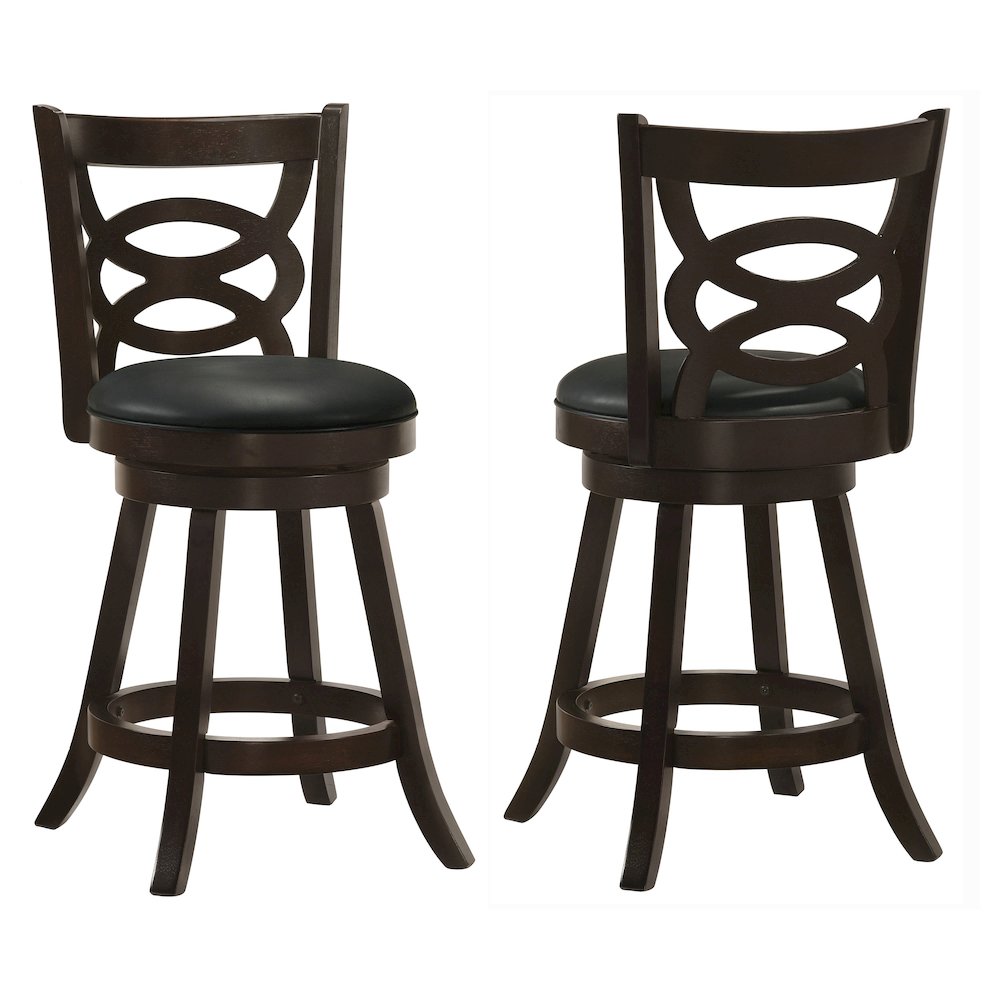 Calecita Wood Swivel Counter Stool Cappuccino (Set of 2). Picture 2