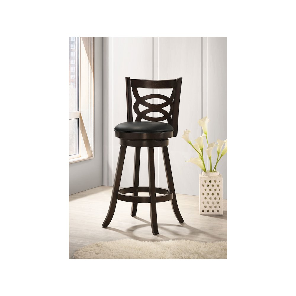 Calecita Wood Swivel Bar Stool Cappuccino (Set of 2). Picture 11