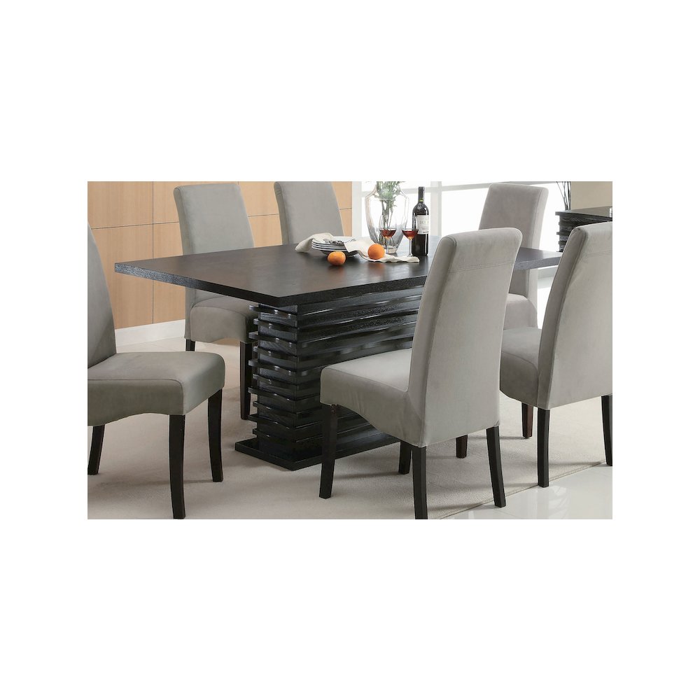 Stanton Rectangular 66-inch Dining Table Black. Picture 4