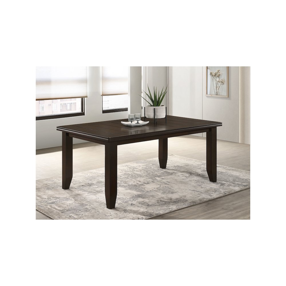 Dalila Rectangular 66-inch Wood Dining Table Cappuccino. Picture 6