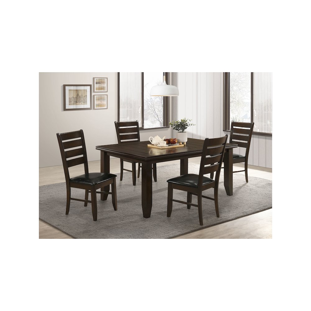 Dalila 5-piece Rectangular Dining Table Set Cappuccino. Picture 7