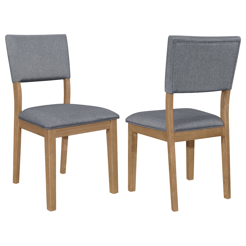 Sharon Fabric Upholstered Dining Side Chair Brown (Set of 2). Picture 2
