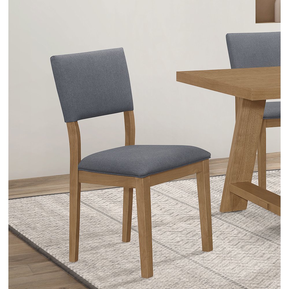 Sharon Fabric Upholstered Dining Side Chair Brown (Set of 2). Picture 11
