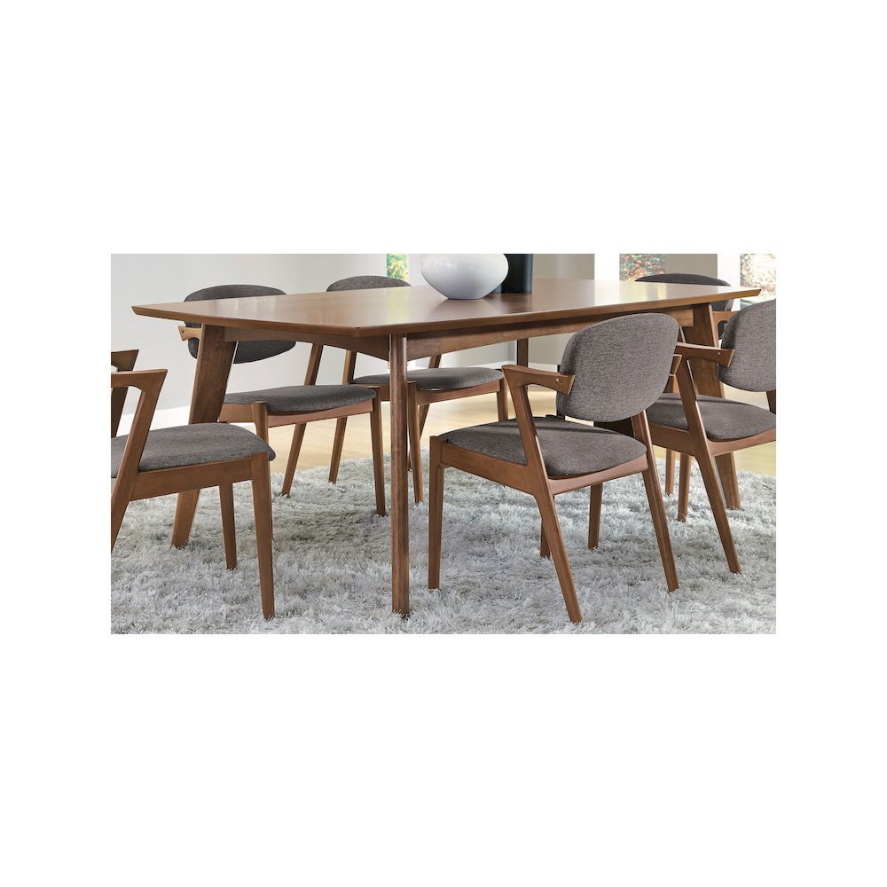 Malone Rectangular 78-inch Wood Dining Table Dark Walnut. Picture 4