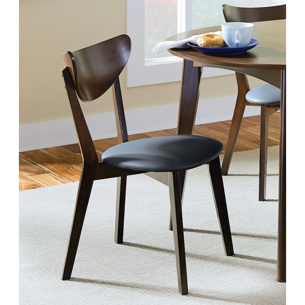 Jedda Wood Dining Side Chair Dark Walnut (Set of 2). Picture 6