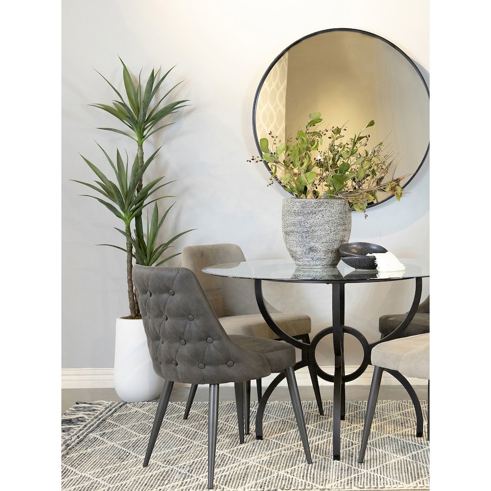 Cosmo Upholstered Dining Side Chair Grey (Set of 2). Picture 12