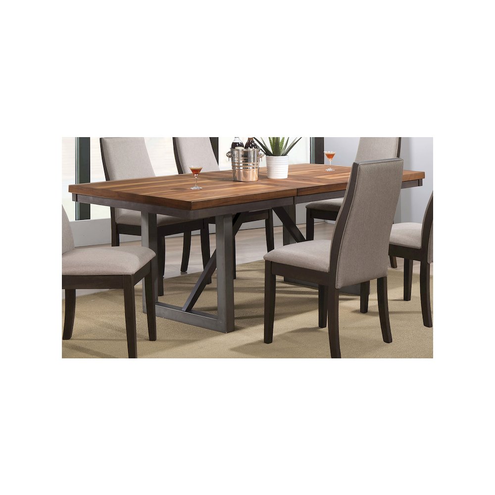 Spring Creek 77-inch Extension Dining Table Natural Walnut. Picture 4