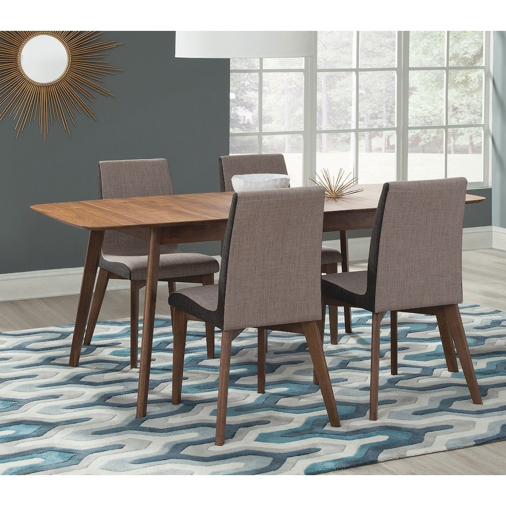 Redbridge 5-piece Rectangular Dining Set Natural Walnut. Picture 5