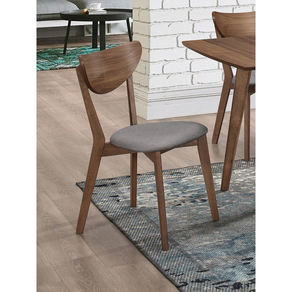 Alfredo Dining Side Chair Grey and Natural Walnut (Set of 2). Picture 11