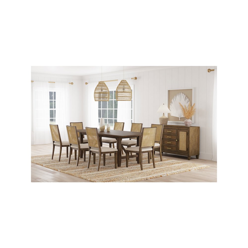 Matisse Rectangular 94-inch Wood Dining Table Light Brown. Picture 14