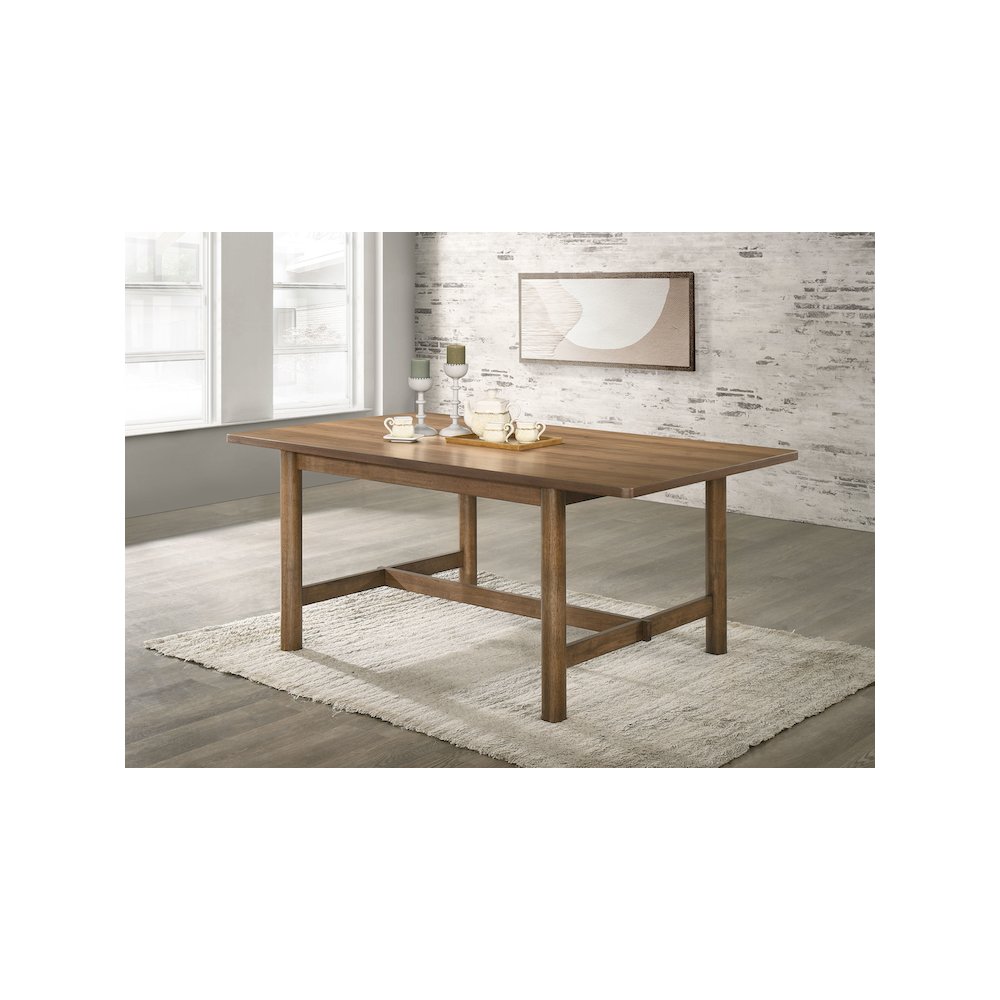 Crestmore 71-inch Rectangular Wood Dining Table Walnut. Picture 7