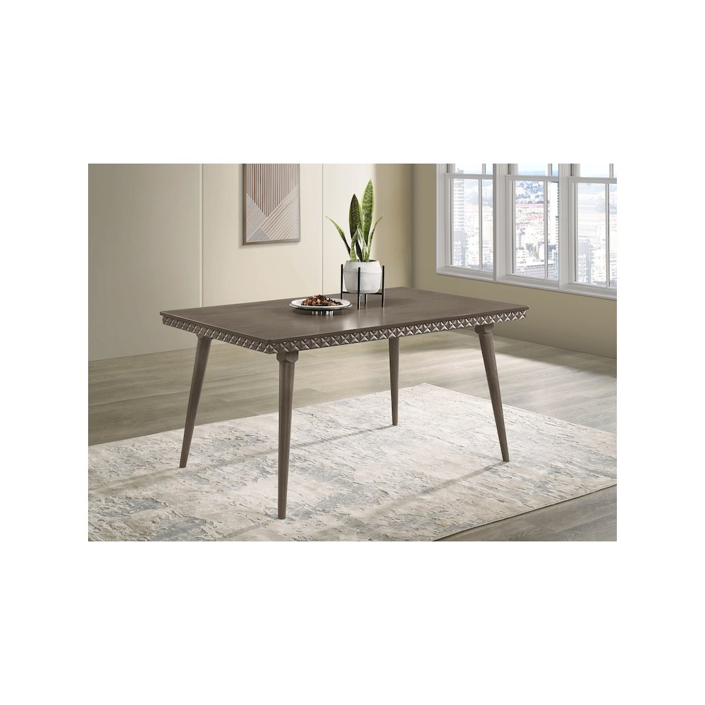 Onslow 59-inch Rectangular Wood Dining Table Dark Brown. Picture 7