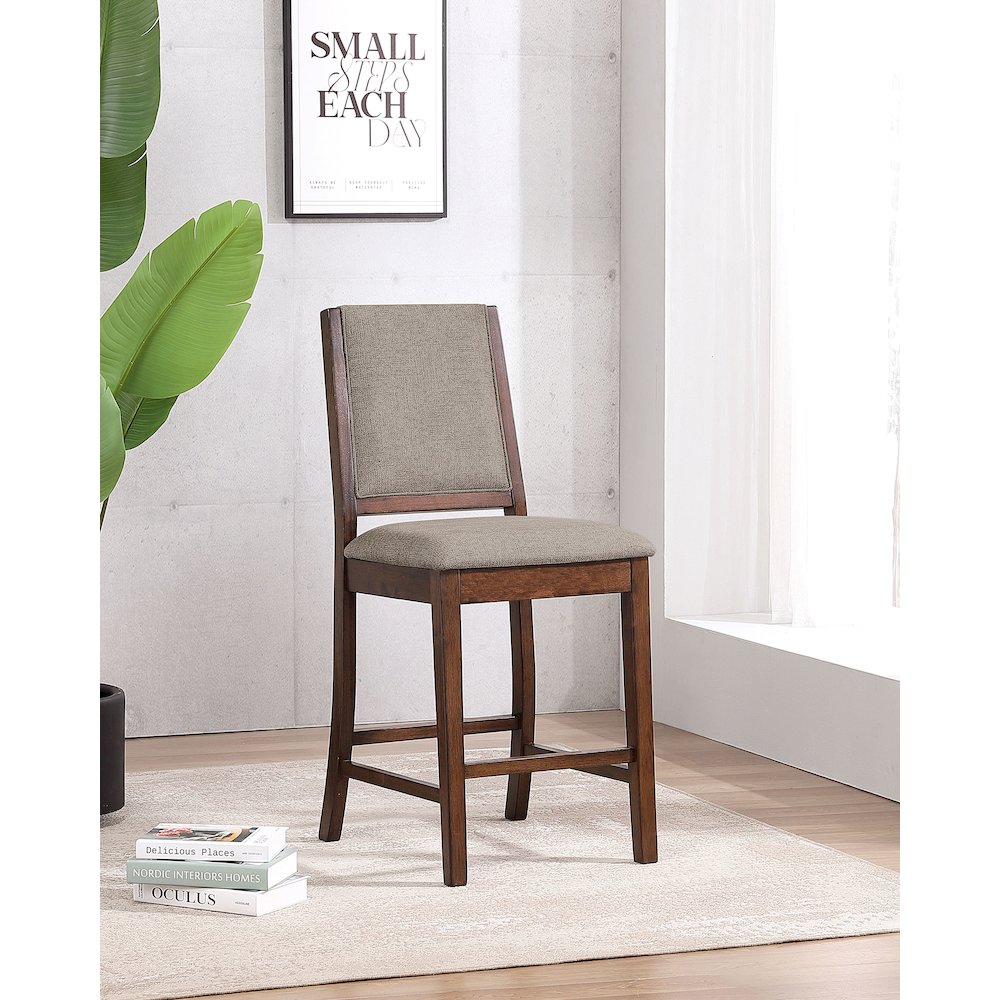 Patterson Upholstered Counter Chair Mango Oak (Set of 2). Picture 11