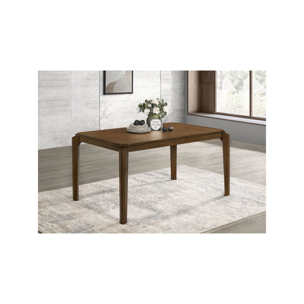 Almonte 59-inch Rectangular Wood Dining Table Dark Brown. Picture 7