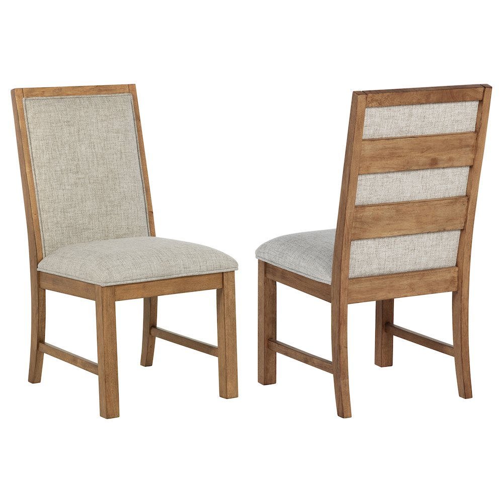 Bruner Upholstered Dining Side Chair Brown (Set of 2). Picture 2