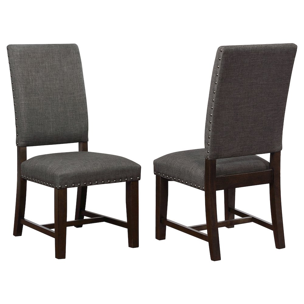 Twain Upholstered Dining Side Chair Warm Grey (Set of 2). Picture 2