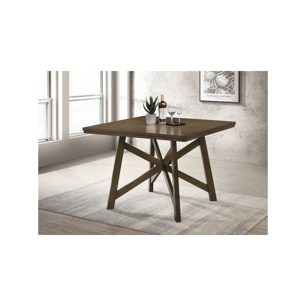 Canfield 47-inch Square Counter Height Dining Table Brown. Picture 6