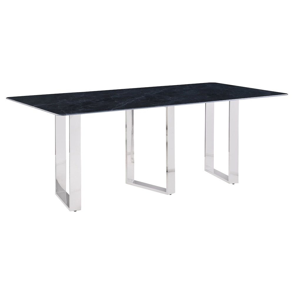 Desden 79-inch Rectangular Sintered Stone Dining Table Grey. Picture 2