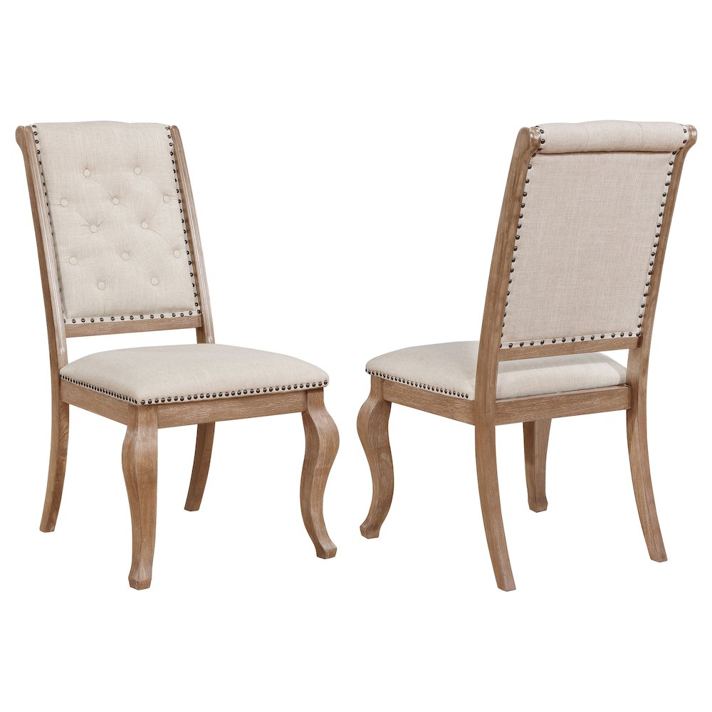 Brockway Upholstered Dining Chair Barley Brown (Set of 2). Picture 2