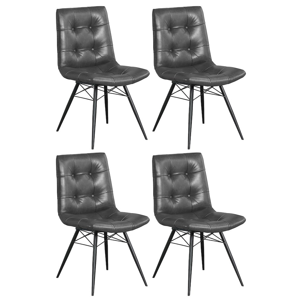 Aiken Upholstered Dining Side Chair Charcoal (Set of 4). Picture 2