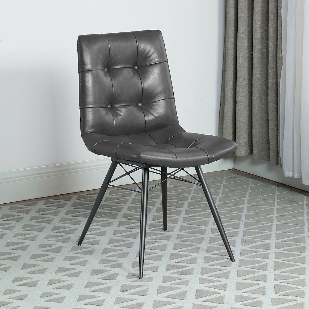 Aiken Upholstered Dining Side Chair Charcoal (Set of 4). Picture 12