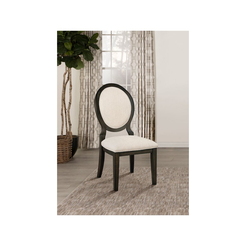 Twyla Oval Back Dining Side Chair Dark Cocoa (Set of 2). Picture 11