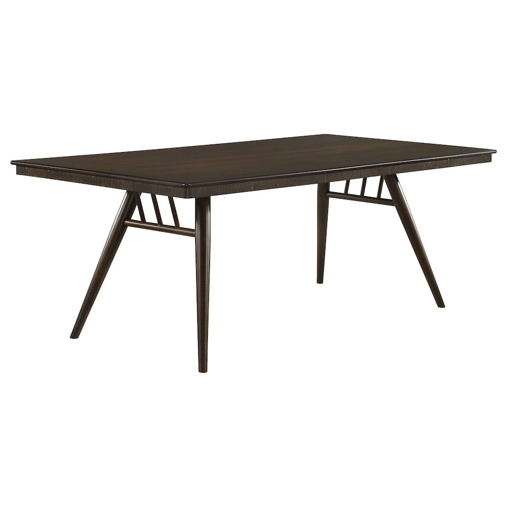 Wes Rectangular 80-inch Wood Dining Table Dark Walnut. Picture 2