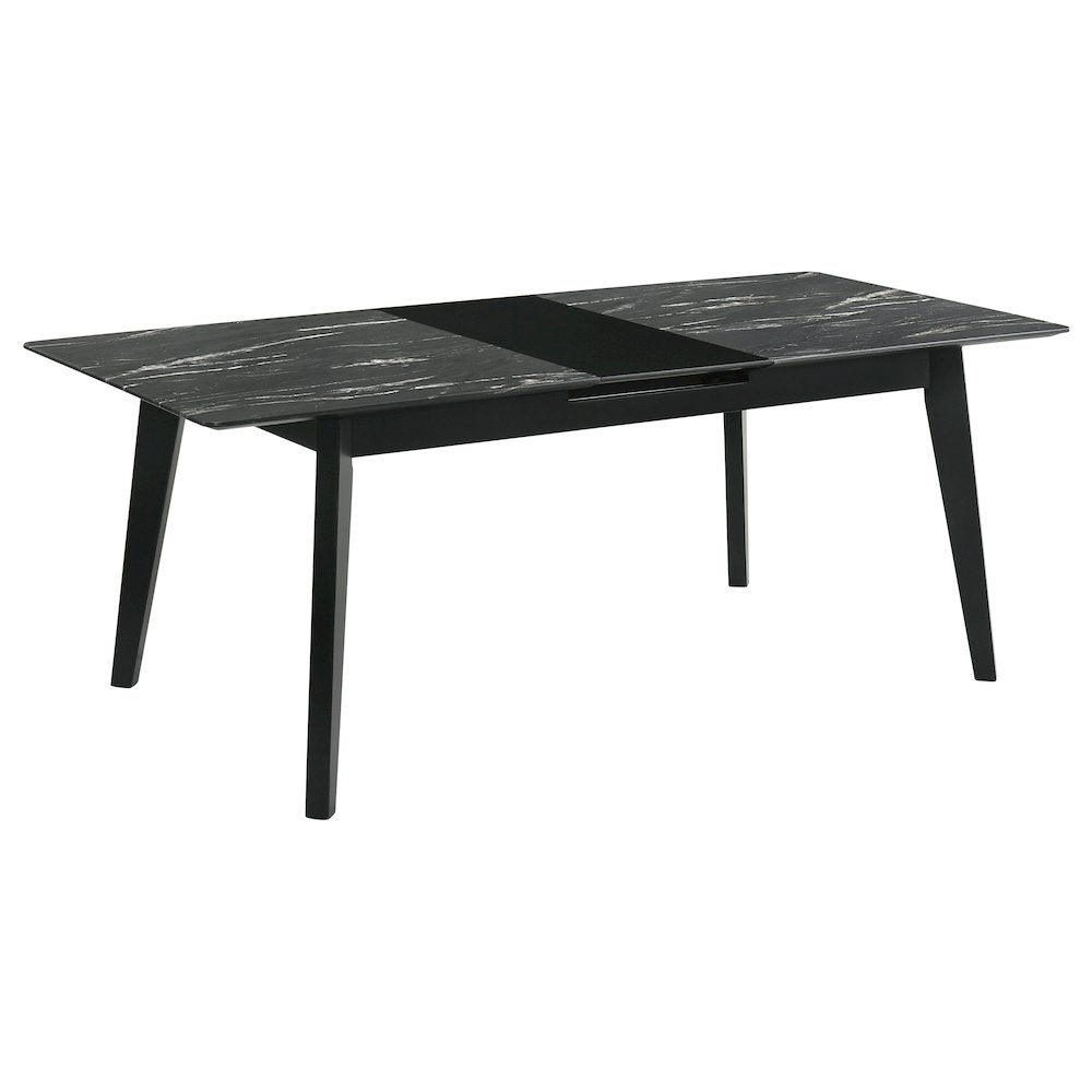 Crestmont 78-inch Extension Dining Table Black Faux Marble. Picture 2
