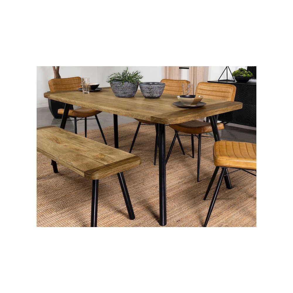 Maverick 70-inch Solid Wood Dining Table Natural Mango. Picture 6
