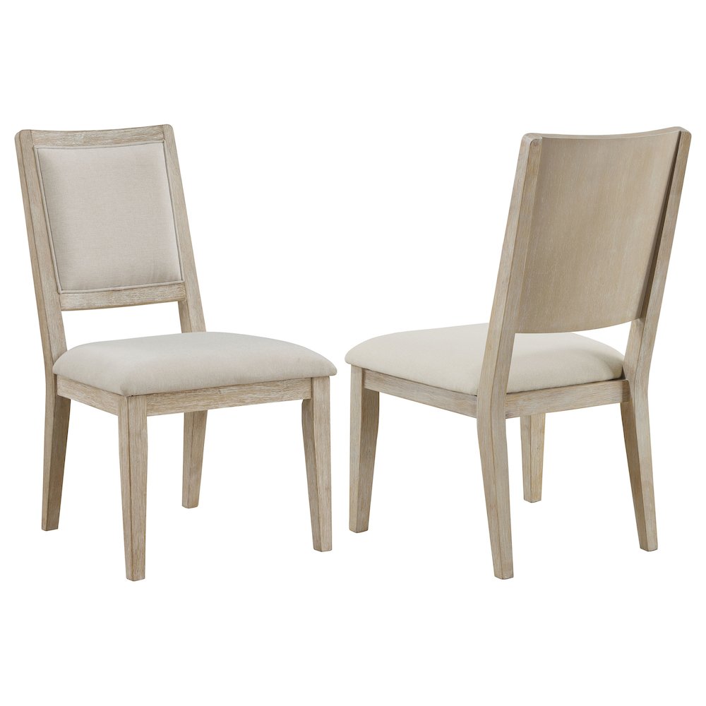 Trofello Cushioned Dining Side Chair White Washed (Set of 2). Picture 2