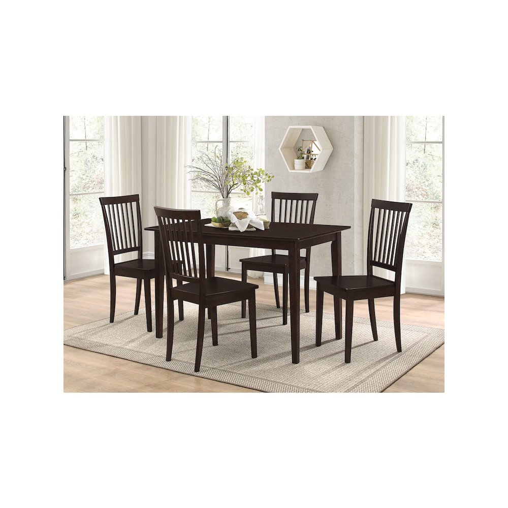 Gomez 5-piece Rectangular Dining Table Set Cappuccino. Picture 5