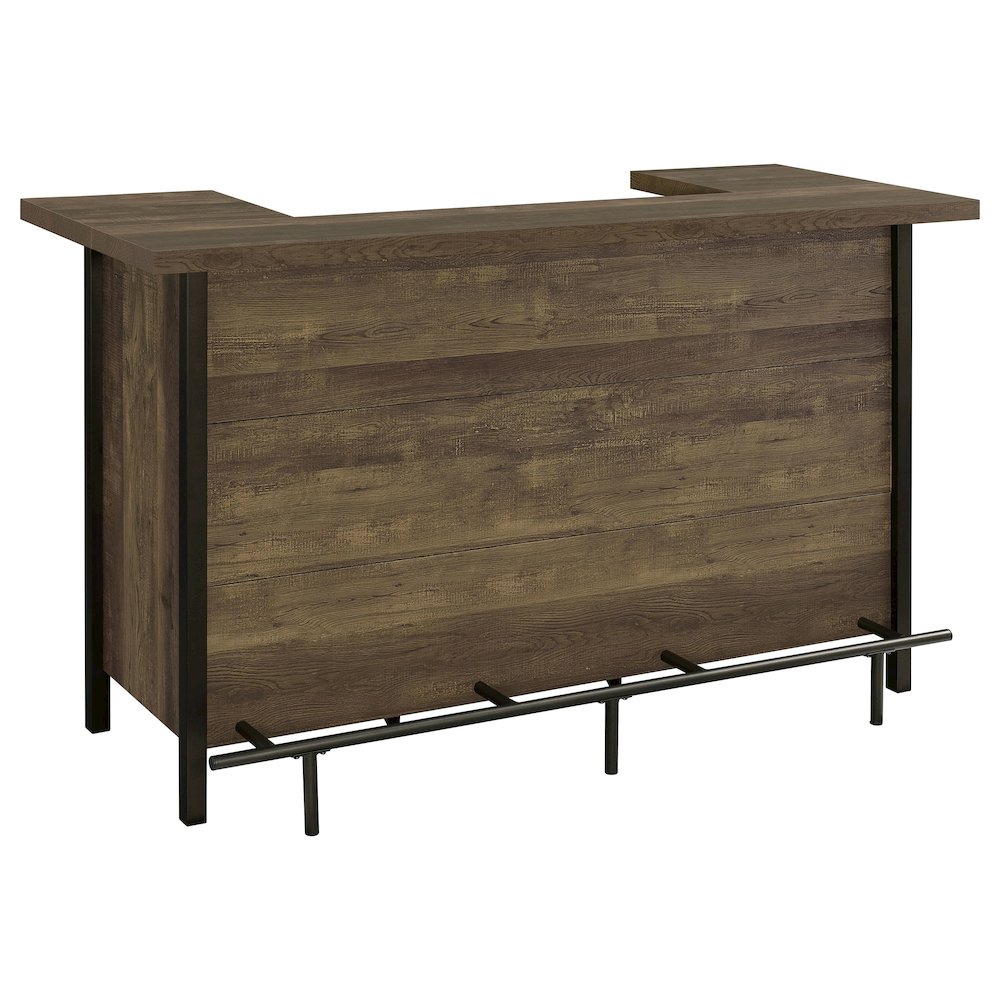 Bellemore Freestanding Home Bar Wine Cabinet Rustic Oak. Picture 2