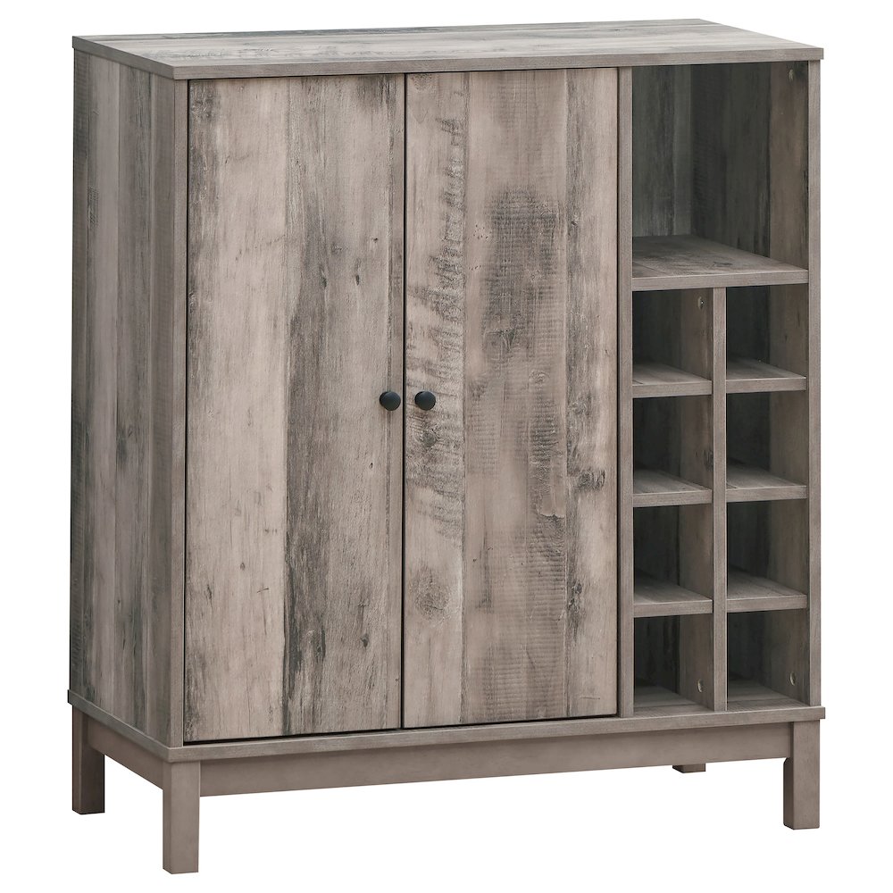Cheyenne 2-door Home Bar Wine Cabinet Weathered Acacia. Picture 2