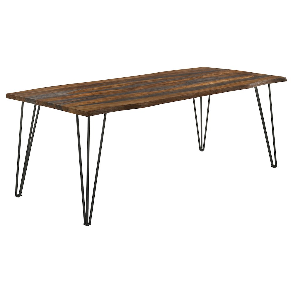 Neve 80-inch Live Edge Dining Table Grey Sheesham. Picture 2