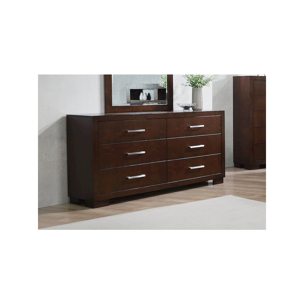 Jessica 6-drawer Dresser Cappuccino. Picture 9