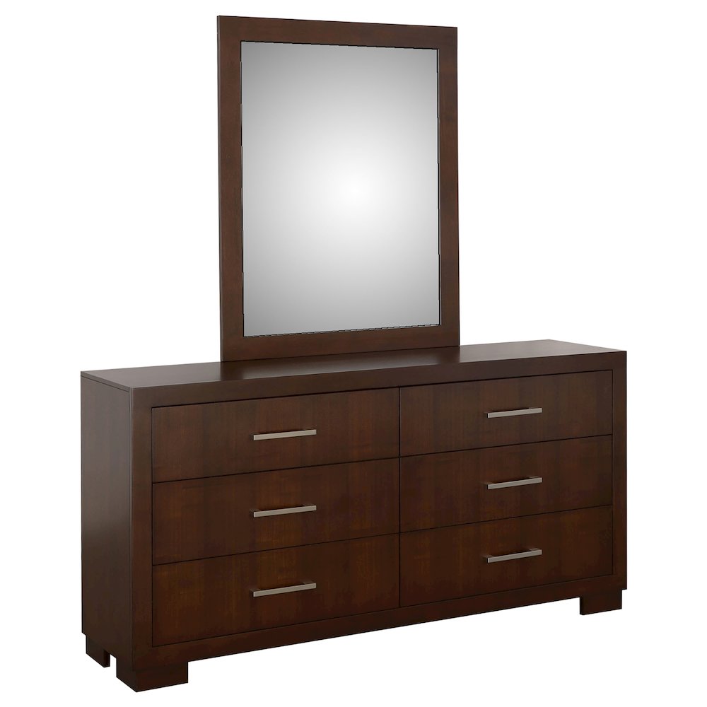 Jessica 6-drawer Dresser with Mirror Cappuccino. Picture 2