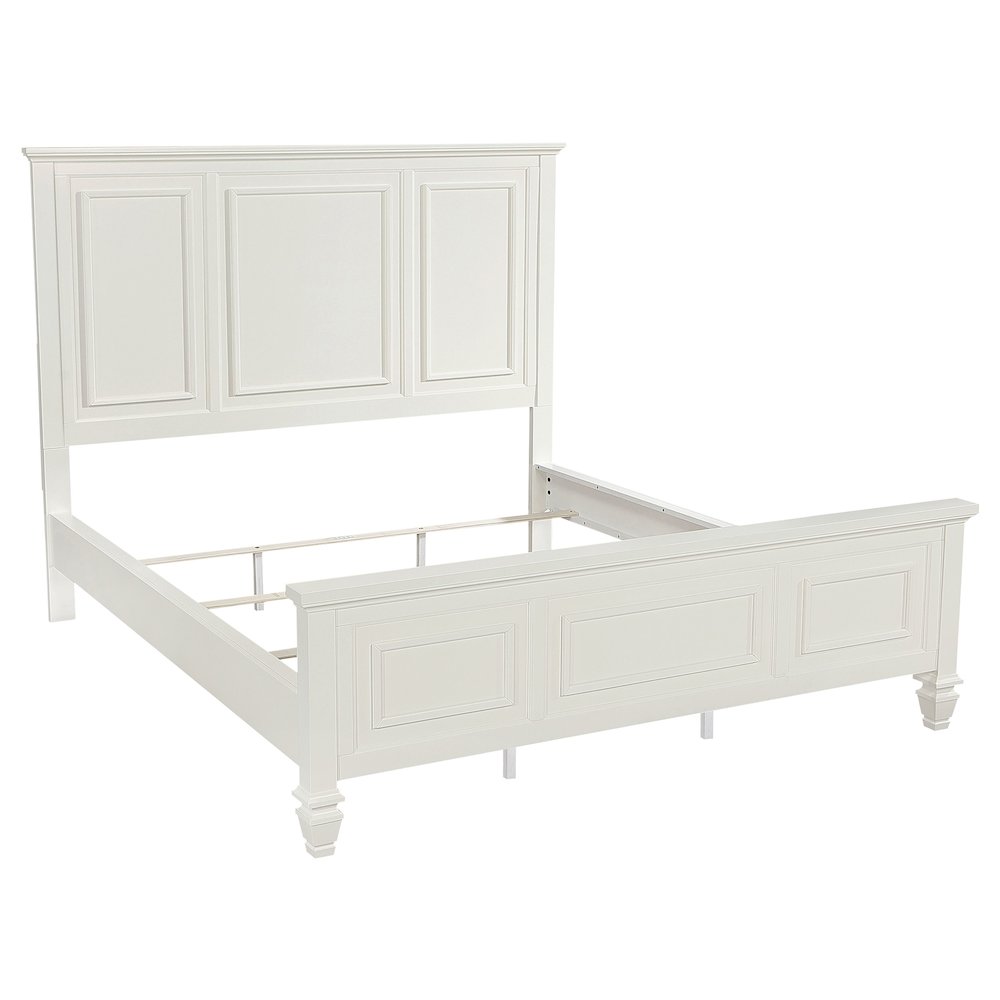 Sandy Beach 63-inch California King Panel Bed Cream White. Picture 2