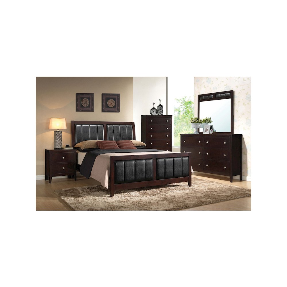 Carlton 5-piece Queen Bedroom Set Cappuccino. Picture 12