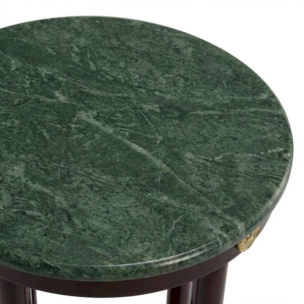 Marble Top Side Table, Green Side Table Round End Tables Living Room Accent. Picture 5