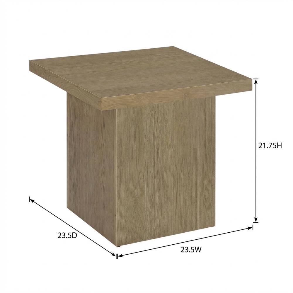 Latte, End Side Table, Square Shape, 100 lbs Weight Capacity. Picture 7